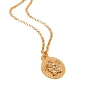 Versace Gold Medusa Pendant Necklace NWT